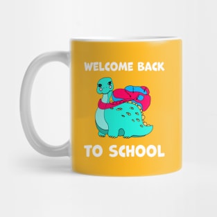 Welcome Back to School cute stegosaurus Mug